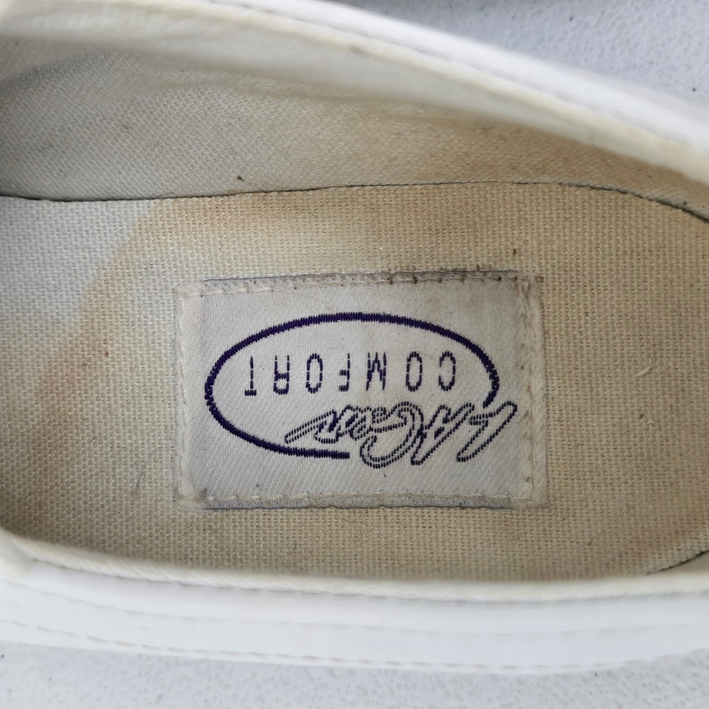 LA Gear Women White Leather Comfort Lace Up Athletic Sneakers Shoes Size 7.5 - Picture 5 of 7